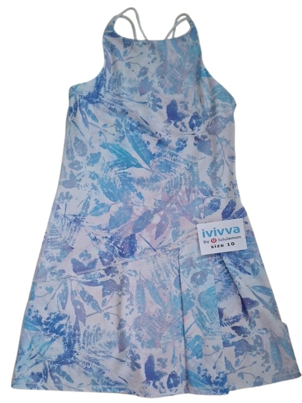 Ivivva by Lululemon🍋white blue tennis golf athletic dress size 10
